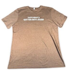 Jagermeister Spice Taste Whats Gotten Into Jager Men's Large T Shirt Brown L